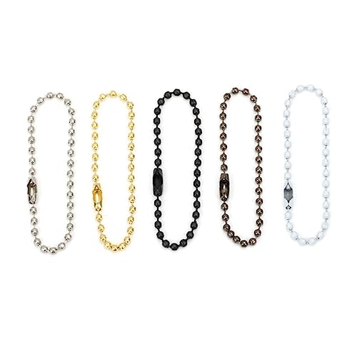 Gogogmee 50 Stück Verstellbare Metallperlenkette Stahl Goldene Kugelkette mit Verbindungselementen für Schlüsselanhänger und Schmuckherstellung für Dog Tags und Anhänger Gogogmee 50 Stück Verstellbare Metallperlenkette Stahl Goldene Kugelkette mit Verbindungselementen für Schlüsselanhänger und Schmuckherstellung für Dog Tags und Anhänger von Gogogmee