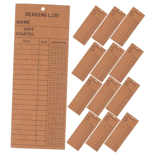Gogogmee 50 Stück Vintage Lesezeichen aus Dickem Papier mit Loch Leselog Buchseiten Markierer für Schüler und Lehrer Praktische Bibliothekskarten zum Organisieren und Verfolgen von Büchern Gogogmee 50 Stück Vintage Lesezeichen aus Dickem Papier mit Loch Leselog Buchseiten Markierer für Schüler und Lehrer Praktische Bibliothekskarten zum Organisieren und Verfolgen von Büchern von Gogogmee
