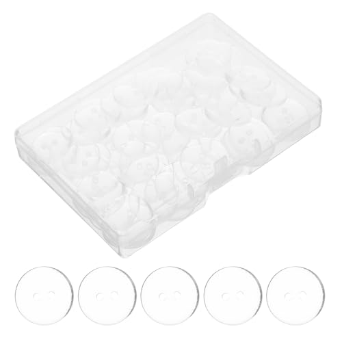 Gogogmee 50 Stück kleine runde Harzknöpfe: Transparente Hemdknöpfe mit flacher Rückseite für handgefertigte DIY-Projekte, Nähen und Basteln – langlebige Kleidungsverschlüsse von Gogogmee