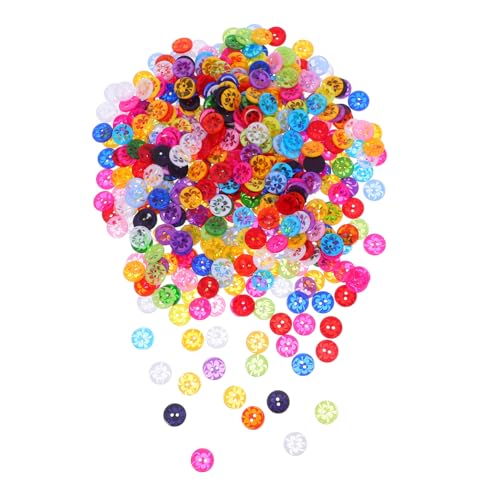 Gogogmee 500 Stück 14 Mm Große, Halbtransparente Harzknöpfe: Blumenknöpfe Zum Nähen Und Basteln – 2-loch-verschluss Für Kleidung, Diy-dekorationen Und Handgefertigte Projekte von Gogogmee