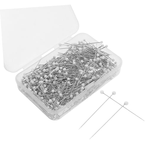Gogogmee 500 Stück Weiße Kopf Stecknadeln Robuste Gerade Nähnadeln für Handnähen Quilten Basteln und Präzise Stoffpositionierung bei Schneidern und DIY Projekten von Gogogmee