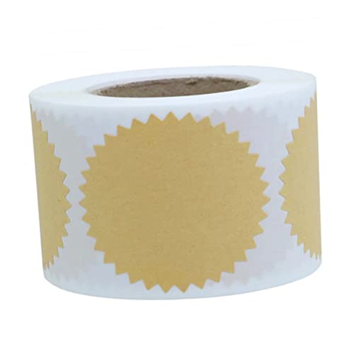 Gogogmee 500Stücke Kraft Aufkleber Blanko Geschenketiketten Selbstklebend für Partybevorzugungen DIY Geschenkverpackungen und Dekoration für Süßigkeiten und Biscuit Tüten von Gogogmee