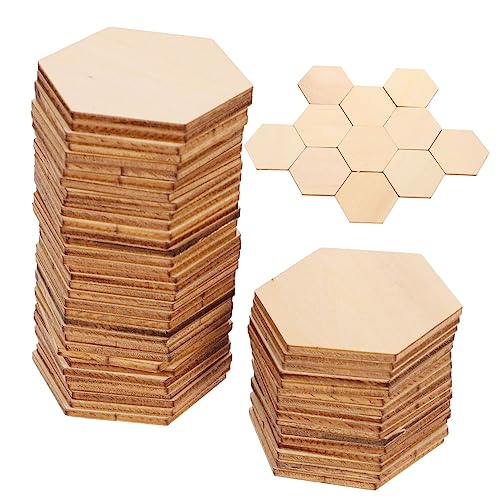 Gogogmee 50Stück Sechseckige Holzplatten für DIY Kunsthandwerk Unbehandelte Holzornamente zur Dekoration für Hochzeit Geburtstag und Weihnachten Gogogmee 50Stück Sechseckige Holzplatten für DIY Kunsthandwerk Unbehandelte Holzornamente zur Dekoration für Hochzeit Geburtstag und Weihnachten von Gogogmee