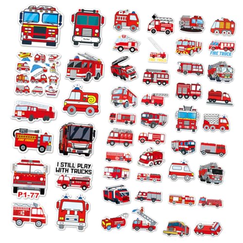 Gogogmee 50Stücke Feuerwehrwagen Aufkleber Für Scrapbooking Selbstklebende Sticker Für Notizbücher Journaling Und Themenplaner Für Kreative Dekoration Gogogmee 50Stücke Feuerwehrwagen Aufkleber Für Scrapbooking Selbstklebende Sticker Für Notizbücher Journaling Und Themenplaner Für Kreative Dekoration von Gogogmee