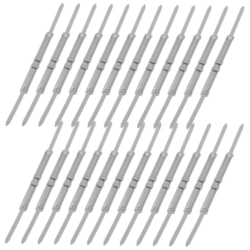 Gogogmee 50Stücke Metallzinken Papierverschluss Robuster Binderücken für Aktenordner und Dokumente Langlebige Metallklammern mit Modernem Design für Büro und Schule von Gogogmee