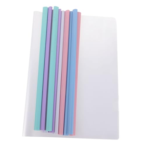 Gogogmee 50Stücke Transparente Dateiordner Kunststoff mit Zug Rod Flexibel und Biegsam für Schule und Büro Dokumentenorganisation und Aufbewahrung von Gogogmee