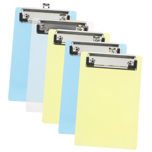 Gogogmee 5Er-Pack Mini Klemmbrett Halbtransparent Kunststoff Bunt Starkem Niedrigprofil Clip Kratzfest Leicht für Notizen Memo Zettelhalter Büro Schule Zufällige Farbe Gogogmee 5Er-Pack Mini Klemmbrett Halbtransparent Kunststoff Bunt Starkem Niedrigprofil Clip Kratzfest Leicht für Notizen Memo Zettelhalter Büro Schule Zufällige Farbe von Gogogmee