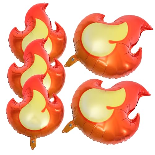 Gogogmee 5Stücke Flammenballons für Jungen Geburtstagsfeiern Themen Deko Aluminiumfolie Party Luftballons für Hochzeiten von Gogogmee