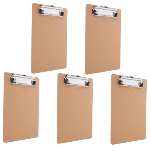 Gogogmee 5Stücke Klemmbrett Vielseitige Büro Schreibunterstützung Praktische Clipboard Lösung für Zuhause Büro und Schule für Dokumentenablage von Gogogmee