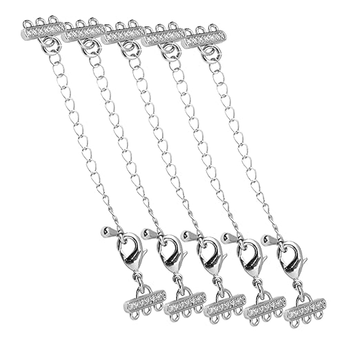 Gogogmee 5Stücke Teiliges Halskette Armband Verlängerungskette DIY Schmuck Zubehör Langlebig und Vielseitig für Armbänder und Fußkettchen Hochpolierte Oberfläche von Gogogmee