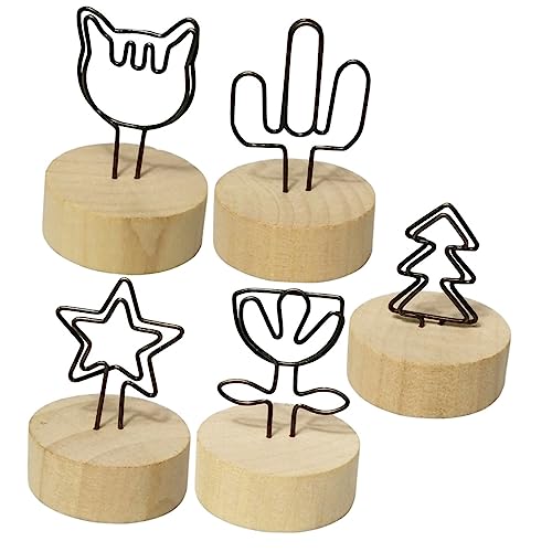 Gogogmee 5Stücke Teiliges Tischkartenhalter aus Kreative Memo Clips Dekorative Foto Clip für Hochzeit Party und Zuhause Niedliche Designs Baum Kaktus von Gogogmee