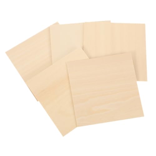 Gogogmee 5Stücke Unlackierte DIY Holzbretter Balsaholz Handgefertigte Platten für Kreative Bastelprojekte zum Bemalen und Gravieren von Gogogmee