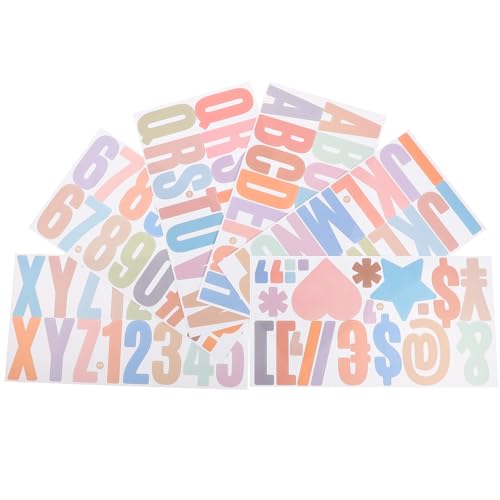Gogogmee 6 Blätter Selbstklebende Buchstaben und Zahlen Aufkleber Alphabet Sticker für Diy Bastelprojekte Vielseitig Einsetzbar für Postfächer Grußkarten und von Gogogmee