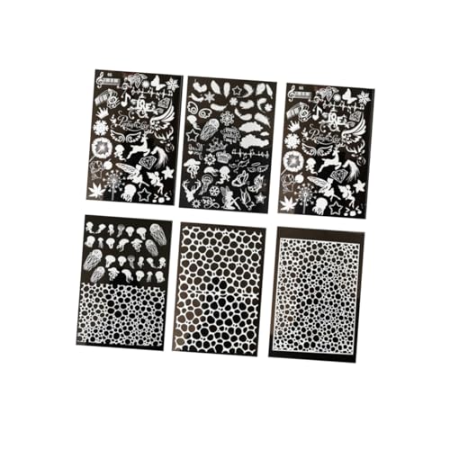 Gogogmee 6 Blätter Teiliges DIY Epoxy Sticker Weißes Epoxidharz Material Wasserwellen Handgemachte Bastelaccessoires für Scrapbook Planer Dekoration von Gogogmee