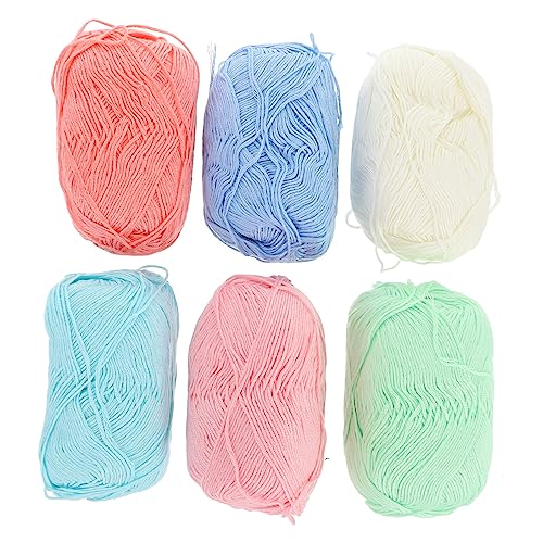 Gogogmee 6 Rollen Baumwollgarn Diy Häkeln und Nähen Hochwertiges Weiches Material für Kreative Projekte Vielseitig Einsetzbar für Kissen Decken und Mehr Frische Farben für Designs Gogogmee 6 Rollen Baumwollgarn Diy Häkeln und Nähen Hochwertiges Weiches Material für Kreative Projekte Vielseitig Einsetzbar für Kissen Decken und Mehr Frische Farben für Designs von Gogogmee