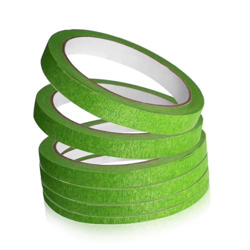 Gogogmee 6 Rollen Buntes Malerband Abdeckband 20m Krepppapierband Selbstgemacht Klebeband für Bastelprojekte Künstlerband für Aquarellpapier von Gogogmee
