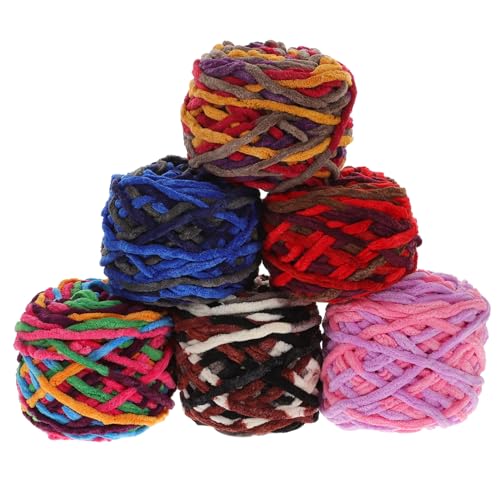 Gogogmee 6 Rollen Chunky Acrylgarn Dickes Häkelgarn für Anfänger Weiches Strickgarn zum Häkeln und Stricken von Pullovern Mützen Schals DIY Garn für Vielseitige Handarbeiten von Gogogmee