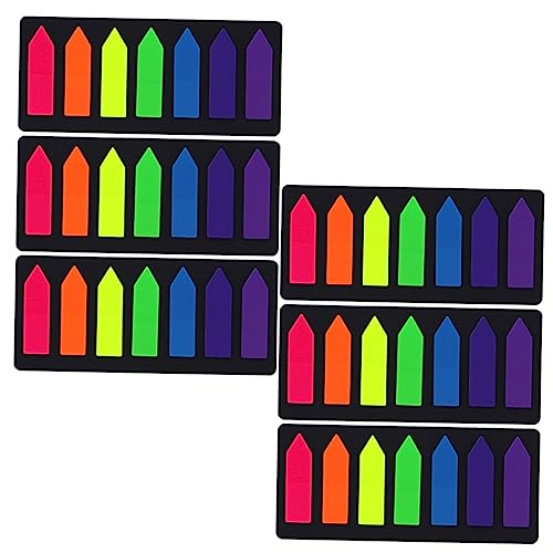 Gogogmee 6 Sätze Farbige Index Memo Sticker Wiederverwendbare und Abreißbare Haftnotizen für Schule und Büro Praktische Organisationstools Farben Schmal von Gogogmee