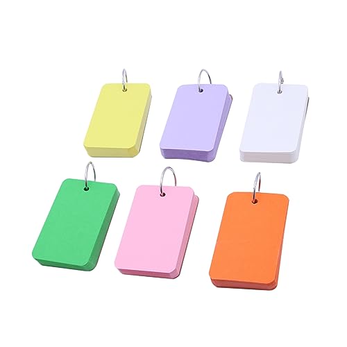 Gogogmee 6 Stück DIY Blanko Memo Pads mit Binder Ring Praktische Wiederverwendbare Notizkarten Weiß Orange Gelb Grün für Schule und Studium Gogogmee 6 Stück DIY Blanko Memo Pads mit Binder Ring Praktische Wiederverwendbare Notizkarten Weiß Orange Gelb Grün für Schule und Studium von Gogogmee