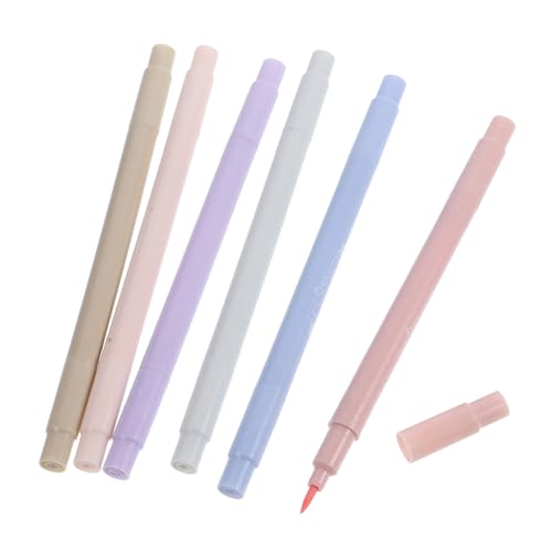 Gogogmee 6 Stück Farbige Textmarker Pen mit Leuchtenden Farben Tragbar und Auslaufsicher für Schule und Büro Bunte Marker für Notizen Journal und Hervorhebungen von Gogogmee