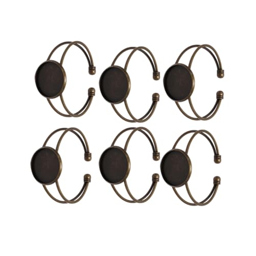 Gogogmee 6 Stück Runde Kupfer Y Form Armband Grundlagen in Antikem Bronze Verstellbar Langlebig Rostfrei für DIY Schmuckherstellung mit Cabochons und Glasanhängern Gogogmee 6 Stück Runde Kupfer Y Form Armband Grundlagen in Antikem Bronze Verstellbar Langlebig Rostfrei für DIY Schmuckherstellung mit Cabochons und Glasanhängern von Gogogmee