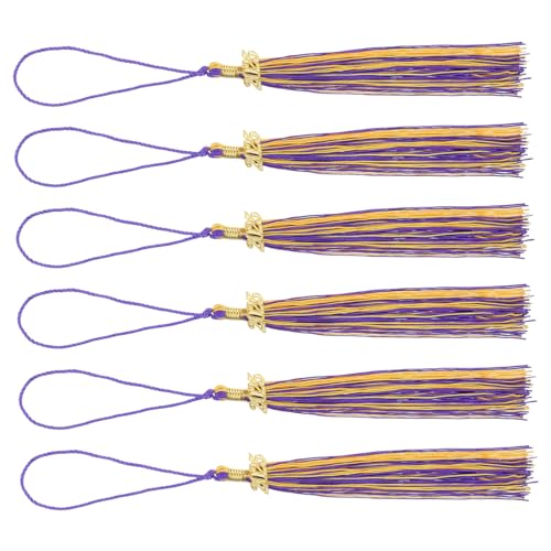 Gogogmee 6 Stück Teiliges Abschlusskappen Quasten in Lila Gelb Einfache Anbringung Vielseitig für Graduation Season DIY Bachelor Hat Dekorationen für Abschlussfeiern und Partys Gogogmee 6 Stück Teiliges Abschlusskappen Quasten in Lila Gelb Einfache Anbringung Vielseitig für Graduation Season DIY Bachelor Hat Dekorationen für Abschlussfeiern und Partys von Gogogmee