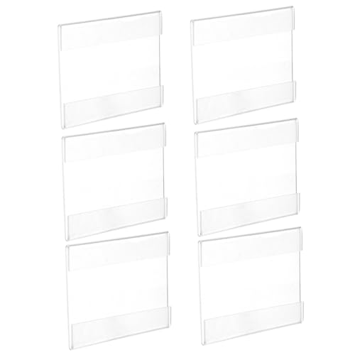 Gogogmee 6 Stück Teiliges Acryl Aufsteller Klarer Tischschildhalter mit Einfachem Design Vielseitig Einsetzbar für Preisschilder Menüs Etiketten für Restaurants Hotels Büros und von Gogogmee
