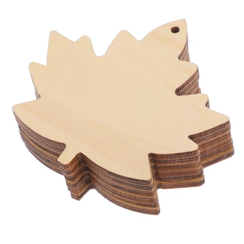 Gogogmee 6 Stück Teiliges Ahornblatt Holzrohlinge Kindersichere Glatt Geschliffene Holzblätter zum Bemalen und Basteln Kreative DIY Herbstdekoration für Schule und Feiertage von Gogogmee