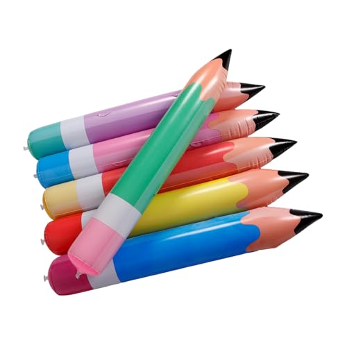 Gogogmee 6 Stück Teiliges Aufblasbares Bleistift aus PVC Robuste Partydeko für Schulanfang Lebendige Farben Große Requisiten für Klassenzimmer Vielseitige Fotodekoration Kinderfreundlich Gogogmee 6 Stück Teiliges Aufblasbares Bleistift aus PVC Robuste Partydeko für Schulanfang Lebendige Farben Große Requisiten für Klassenzimmer Vielseitige Fotodekoration Kinderfreundlich von Gogogmee