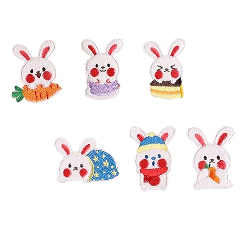 Gogogmee 6 Stück Teiliges Cartoon Kaninchen Stoffaufnäher Selbstklebend DIY Kleidung Reparatur Patches für Jacken Taschen Hüte Schuhe Textilaufkleber für Vielseitige Gogogmee 6 Stück Teiliges Cartoon Kaninchen Stoffaufnäher Selbstklebend DIY Kleidung Reparatur Patches für Jacken Taschen Hüte Schuhe Textilaufkleber für Vielseitige von Gogogmee