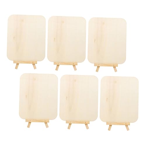 Gogogmee 6 Stück Teiliges DIY Malbretter aus Holz Blanke Zeichenbretter zum Bemalen Kreative Bastelplatten für Kunstunterricht und Malübungen Robuste und Glatte Oberfläche von Gogogmee