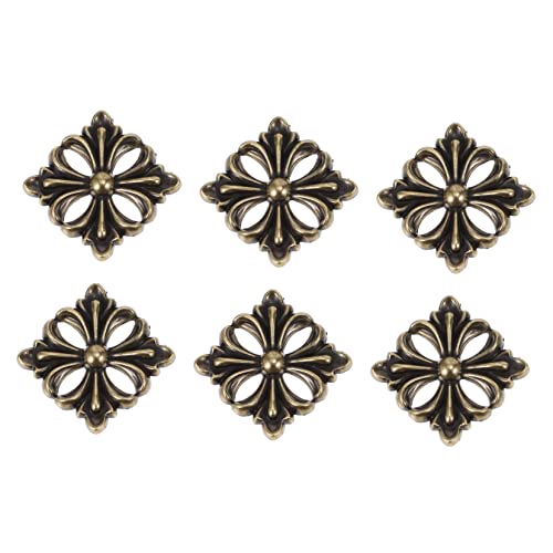 Gogogmee 6 Stück Teiliges Dekorative Metallplatte mit Blumenmuster aus Antikem Zinklegierung für Möbel Hochzeiten und Bürodekoration von Gogogmee