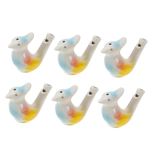 Gogogmee 6 Stück Teiliges Farbenfrohe Vogel Pfeifen für Kleinkinder Handgemachte Keramikpfeifen mit Lebendigem Vogelgeräusch Montessori für Partys und Dekoration Zufällige Zufällige Farbe von Gogogmee