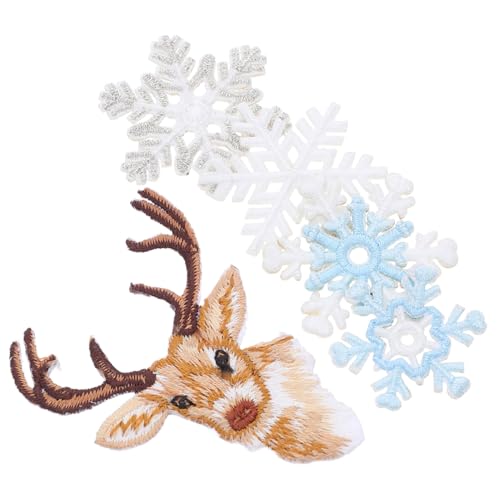 Gogogmee 6 Stück Teiliges Goldene Schneeflocken Hirschstickerei Patches zum Aufbügeln und Annähen Festliche DIY Applikationen für Kleidung Vorhänge und Accessoires zur Weihnachtsdekoration Gogogmee 6 Stück Teiliges Goldene Schneeflocken Hirschstickerei Patches zum Aufbügeln und Annähen Festliche DIY Applikationen für Kleidung Vorhänge und Accessoires zur Weihnachtsdekoration von Gogogmee