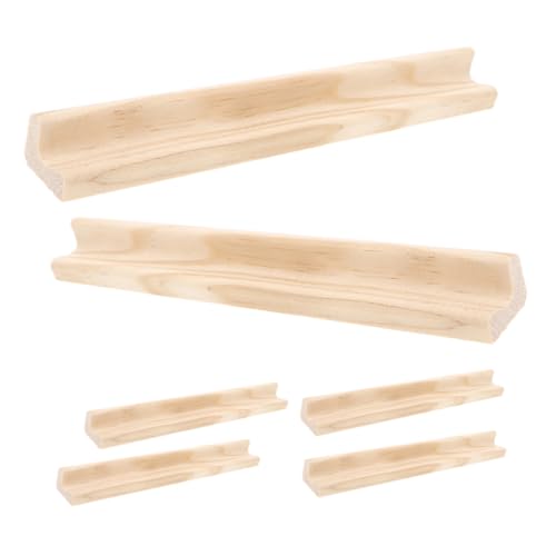 Gogogmee 6 Stück Teiliges Holzbuchstaben Display Natürliche Farbe Stabiler DIY Fliesenhalter für Domino Mexican Train Spiel Zubehör Wohnkultur von Gogogmee