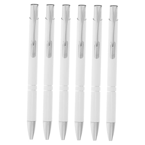 Gogogmee 6 Stück Teiliges Metall Kugelschreiber Silberfarbig Druckmechanisch Schlankes Design Angenehmes mit Clip für Büro Schule und Business Stabile Verarbeitung Gogogmee 6 Stück Teiliges Metall Kugelschreiber Silberfarbig Druckmechanisch Schlankes Design Angenehmes mit Clip für Büro Schule und Business Stabile Verarbeitung von Gogogmee