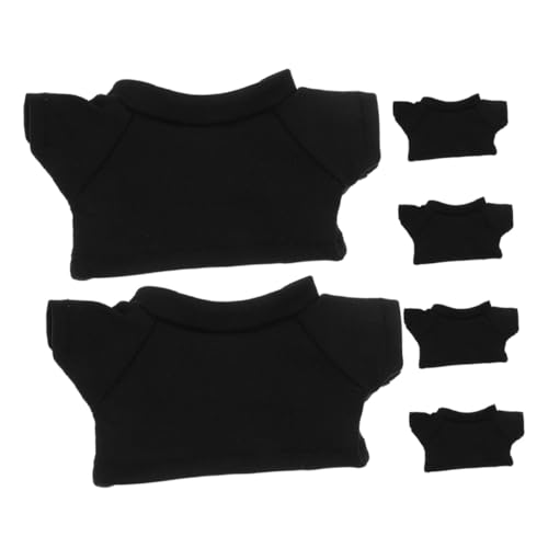 Gogogmee 6 Stück Teiliges Plüschbär T Shirts Schwarz Rundhalsausschnitt Weiche DIY Bekleidung für Stofftiere Mini Animation Kuscheltier Kleidung für Gefüllte Bären und Puppen Gogogmee 6 Stück Teiliges Plüschbär T Shirts Schwarz Rundhalsausschnitt Weiche DIY Bekleidung für Stofftiere Mini Animation Kuscheltier Kleidung für Gefüllte Bären und Puppen von Gogogmee