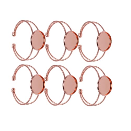 Gogogmee 6 Stück Teiliges Roségold Kupfer Y Förmiges Armband Basis für DIY Schmuckherstellung Verstellbar Langlebig Rostfrei für Personalisierte Armreifen und Cabochon Einfassungen Gogogmee 6 Stück Teiliges Roségold Kupfer Y Förmiges Armband Basis für DIY Schmuckherstellung Verstellbar Langlebig Rostfrei für Personalisierte Armreifen und Cabochon Einfassungen von Gogogmee