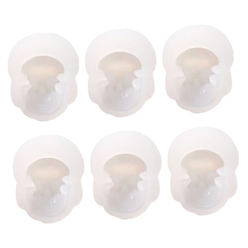 Gogogmee 6 Stück Teiliges Silikonform Totenkopf Motive Wiederverwendbare Antihaftbeschichtete DIY Schmuck Gießformen Langlebig Ungiftig für Epoxidharz Ohrringe Anhänger Armbänder von Gogogmee
