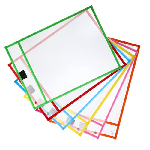 Gogogmee 6 Stück Teiliges Transparente Dry erase Dokumententaschen für Leichte Unterlagen Glatte Oberfläche Wiederbeschreibbar Schützend und Leicht zu Reinigen für Schule Zufällige Farbe Gogogmee 6 Stück Teiliges Transparente Dry erase Dokumententaschen für Leichte Unterlagen Glatte Oberfläche Wiederbeschreibbar Schützend und Leicht zu Reinigen für Schule Zufällige Farbe von Gogogmee