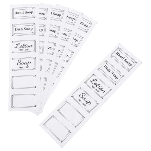 Gogogmee 6 Stück Teiliges Transparente Seifenaufkleber für Flaschen Abnehmbare Wasserdichte Etiketten für Shampoo Seife und Lotion zur Organisation im Bad von Gogogmee