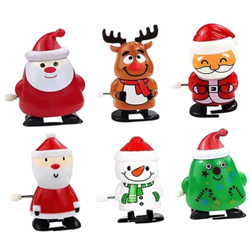 Gogogmee 6 Stück Teiliges Weihnachts Aufziehspielzeug Kreative Mini Wind Up Toys mit Lustigem Weihnachtsmann Design Leichtes Langlebiges Material als Kindergeburtstag Mitgebsel und Gogogmee 6 Stück Teiliges Weihnachts Aufziehspielzeug Kreative Mini Wind Up Toys mit Lustigem Weihnachtsmann Design Leichtes Langlebiges Material als Kindergeburtstag Mitgebsel und von Gogogmee