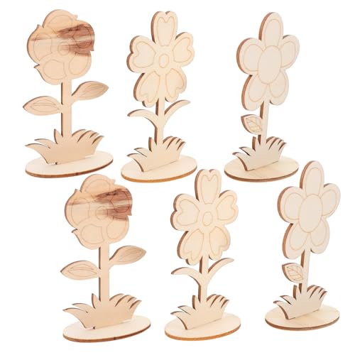 Gogogmee 6 Stück Unvollendete Holzblumen DIY Bastelset aus Natürlichem Holz Leichte Blumenornamente zum Bemalen und Dekorieren Kindgerechte Holzblumen für Kreative Handwerksprojekte Gogogmee 6 Stück Unvollendete Holzblumen DIY Bastelset aus Natürlichem Holz Leichte Blumenornamente zum Bemalen und Dekorieren Kindgerechte Holzblumen für Kreative Handwerksprojekte von Gogogmee