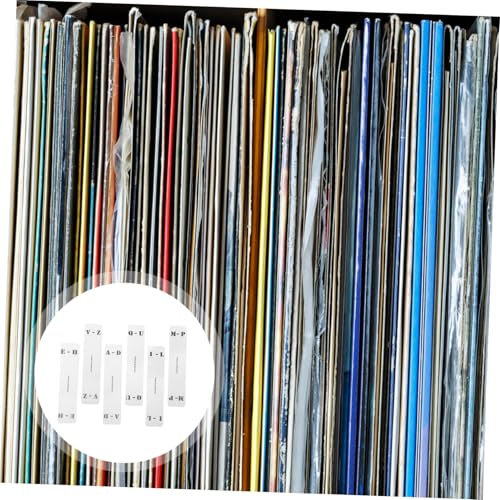 Gogogmee 6 Stück Vinyl Record Dividers aus Transparentem Acryl Vertikale Schallplatten etikettenkarten für Schnelle Klassifizierung und Ordentliche Regalorganisation Leicht und Langlebig von Gogogmee