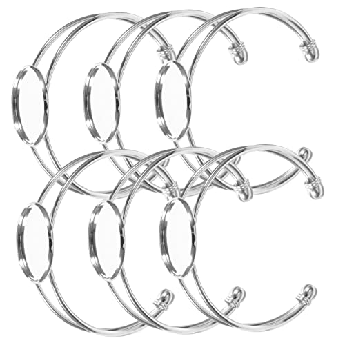 Gogogmee 6 Stück Y Form Kupfer Armbandrohlinge Silber Farbe Einstellbar DIY Schmuckherstellung Glaskette Cabochon Fassung für Damen Armreif Basteln Gogogmee 6 Stück Y Form Kupfer Armbandrohlinge Silber Farbe Einstellbar DIY Schmuckherstellung Glaskette Cabochon Fassung für Damen Armreif Basteln von Gogogmee