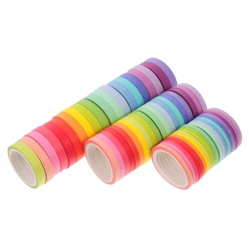 Gogogmee 60 Rollen Dünne Journaling Klebebänder Scrapbook Dekorative Dünne Abdeckbänder DIY Abdeckbänder DIY Malbänder Washi Klebeband Für Heimwerker von Gogogmee