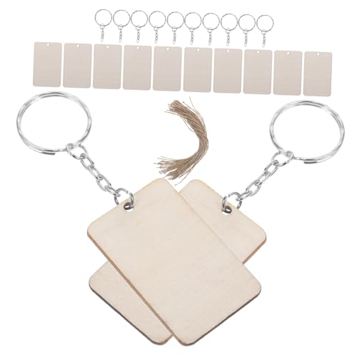 Gogogmee 60 Sätze Holz Schlüsselanhänger Set Rechteckige Unbehandelte Holzscheiben mit Schlüsselringen Jute Schnur für Diy Bastelprojekte und Kreative Dekorationen Gogogmee 60 Sätze Holz Schlüsselanhänger Set Rechteckige Unbehandelte Holzscheiben mit Schlüsselringen Jute Schnur für Diy Bastelprojekte und Kreative Dekorationen von Gogogmee