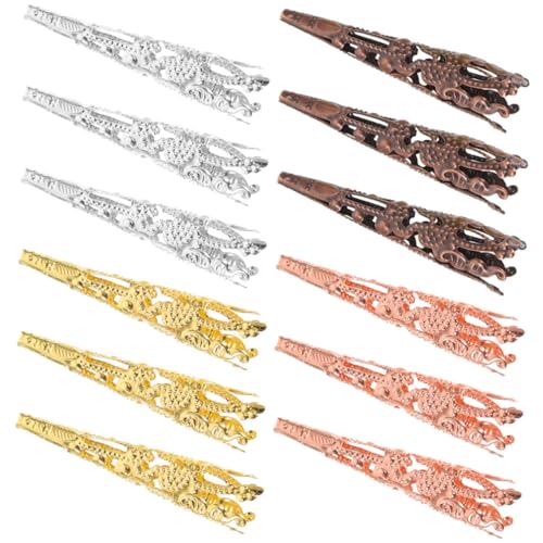 Gogogmee 60 Stück Metall Perlenkappen für DIY Schmuckherstellung Trompetenblüten Design für Armbänder und Kreative Bastelprojekte Mischfarben von Gogogmee