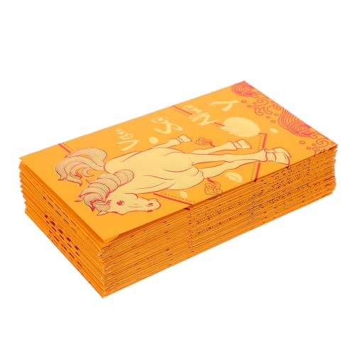 Gogogmee 60 Stück Rote Umschläge Für Das Frühjahrsfest Des Des Pferdes Hong Bao Chinesische Rote Umschläge Chinesische Geldumschläge Pakete Papier Golden von Gogogmee
