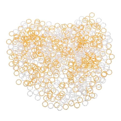 Gogogmee 600 Stück Gedrehte Metall-jump-ringe Offene Verbindungsringe in Gold und Silber Vielseitige Schmuckherstellung Zubehör für DIY Ohrringe Armbänder Ketten Handgefertigte Accessoires von Gogogmee